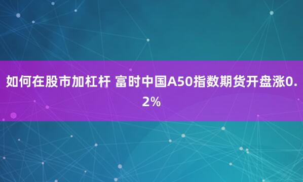 如何在股市加杠杆 富时中国A50指数期货开盘涨0.2%