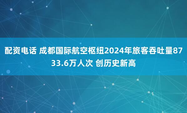 配资电话 成都国际航空枢纽2024年旅客吞吐量8733.6万人次 创历史新高